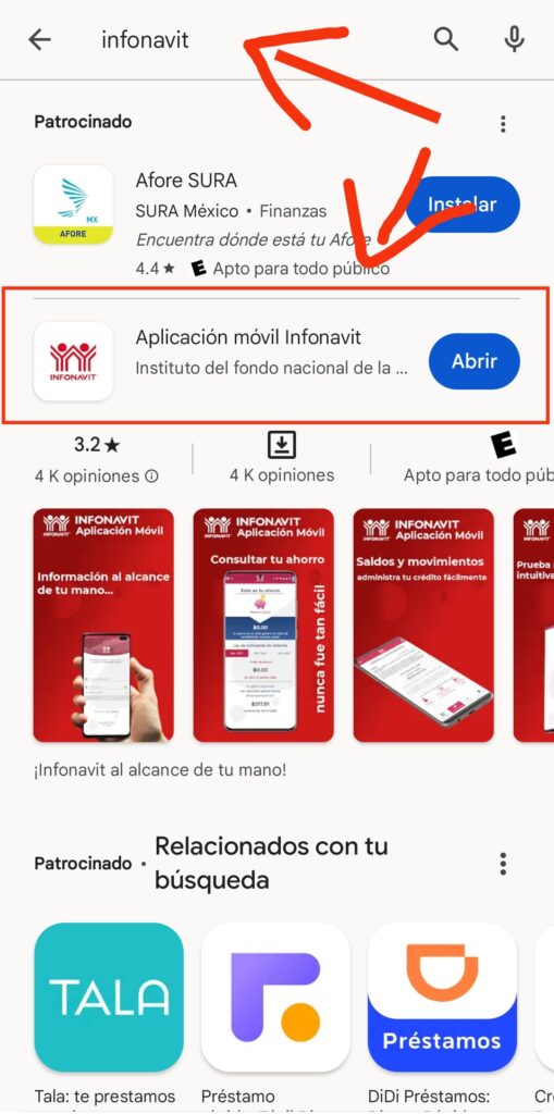 Descargar la aplicacion del Infonavit desde mi celular